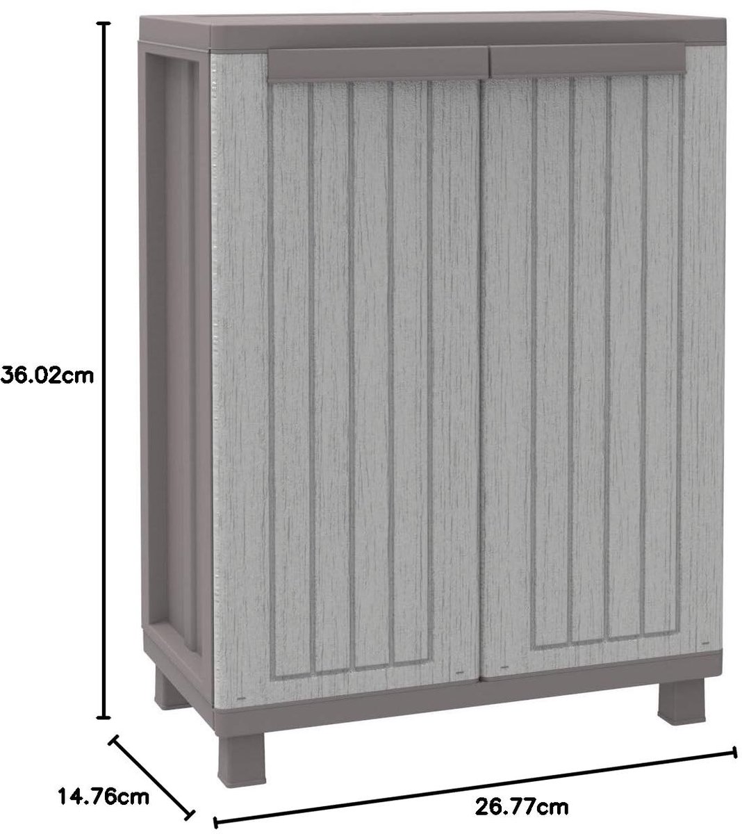 Omgoods - Terry JWood Kast met 1 Plank - Grijs/Taupe
