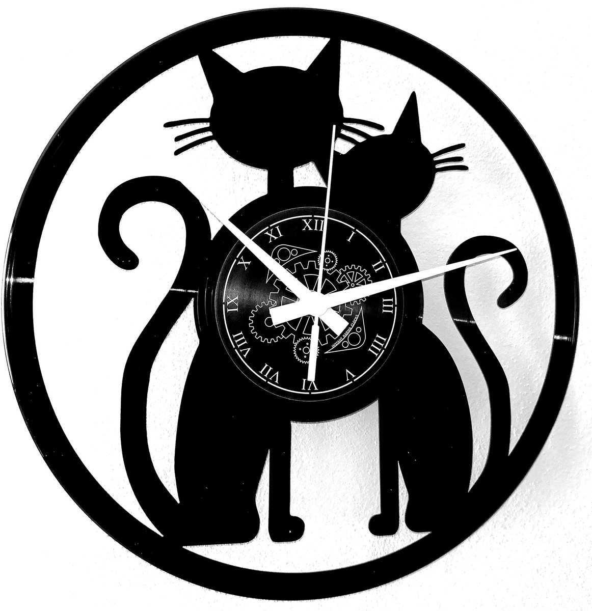 Omgoods - Vinyl Wandklok met Dierenmotief - Handgemaakte Gift Idee