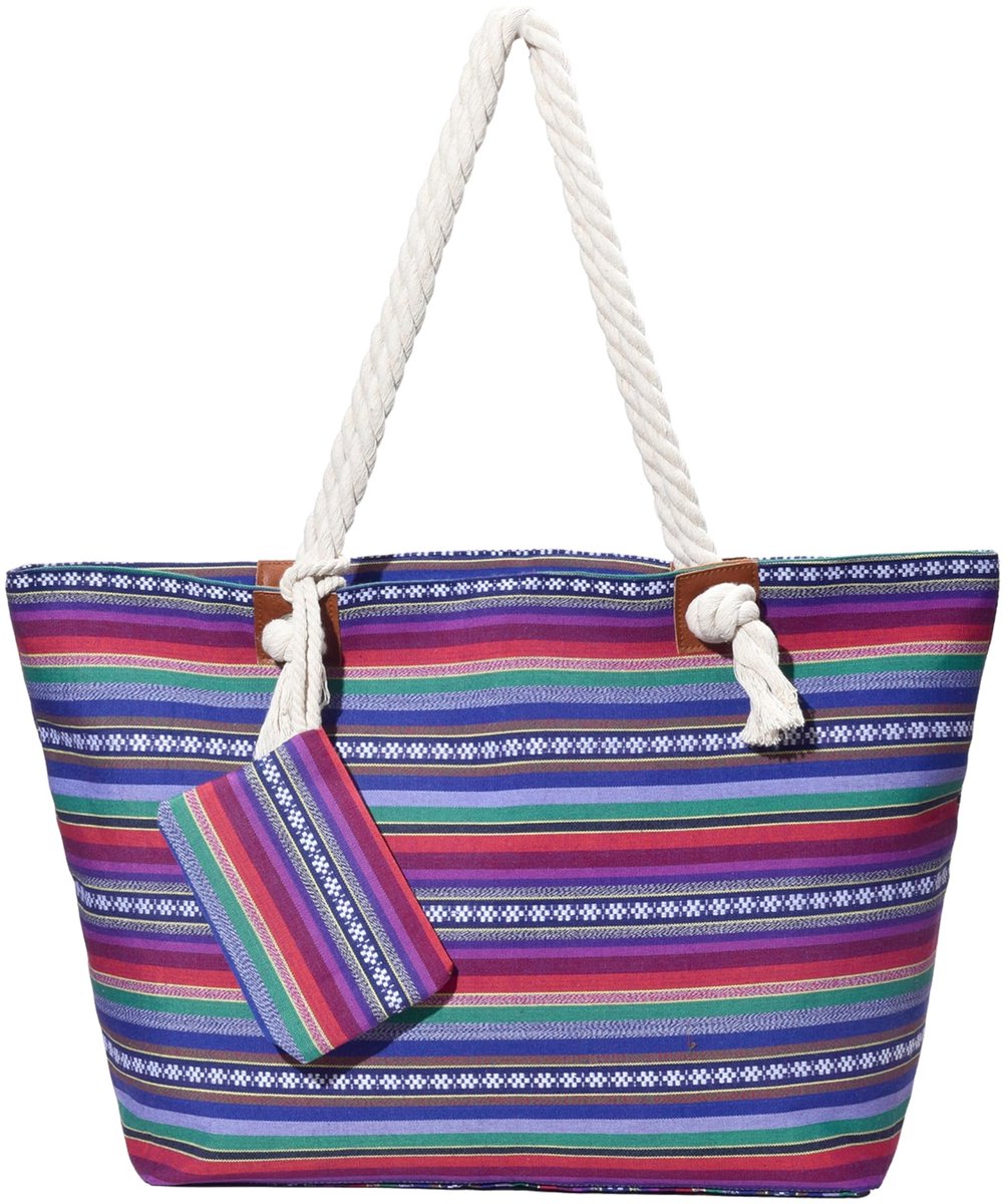 Omgoods - Grote Waterafstotende Strandtas met Rits voor Zomeruitjes