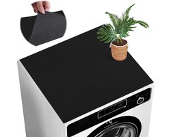 Wasmachinehoes - 60*60 cm - Wasmachine Beschermer - Antislip beschermhoes - Wasmachine Droger Mat - Vloerbeschermmat - Wasmachine Overtrek - Wasmachine Coating - mat - voor wasmachine, droger, keuken, badkamer en campers - zwart
