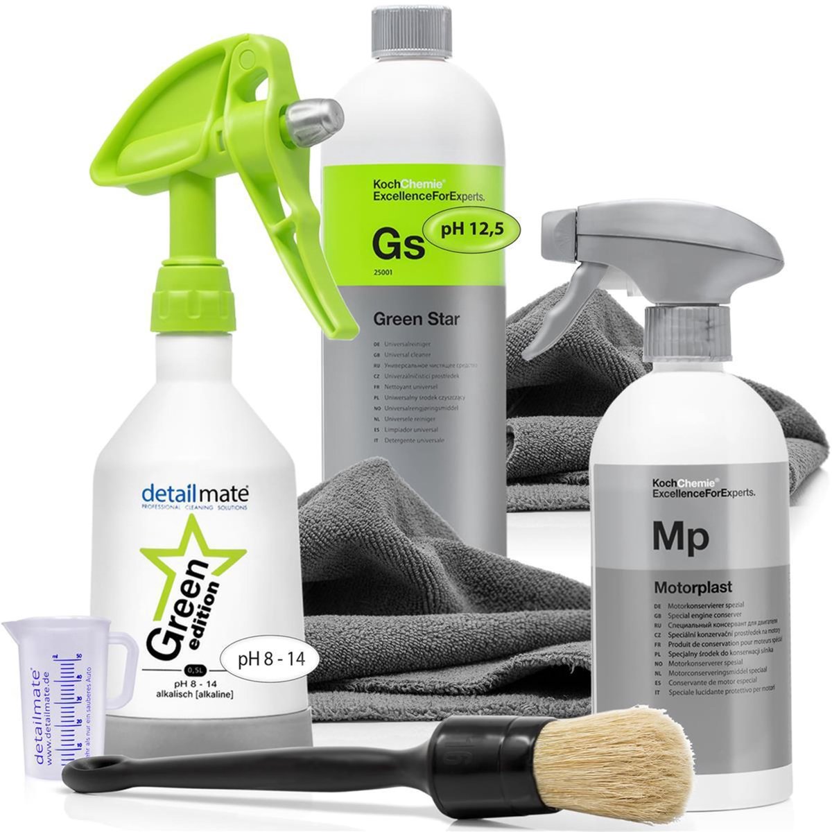 Omgoods - Complete Auto- en Motorreinigingsset met Diverse Accessoires