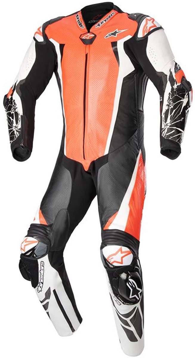 Alpinestars Absolute V2 1-Delig Pak Rood Fluo Wit Zwart - One Piece Suit