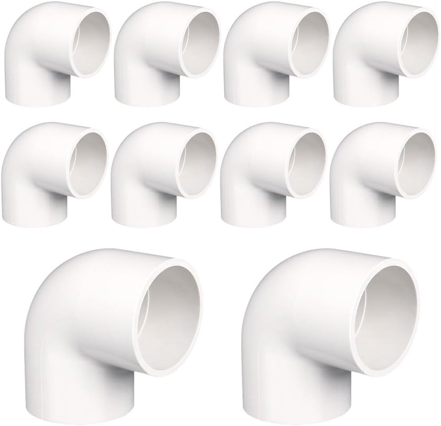 buisfitting elleboog 10 stuks - romig wit - voor badkamers - duurzame verbinding - m-winkel