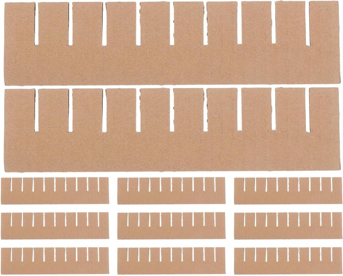 Kartonnen Tussenschotten - Doosverdelers Verpakking - Breekbare Goederen Beschermen - Verstevigd Golfkarton - 20x20x5 cm - Beige