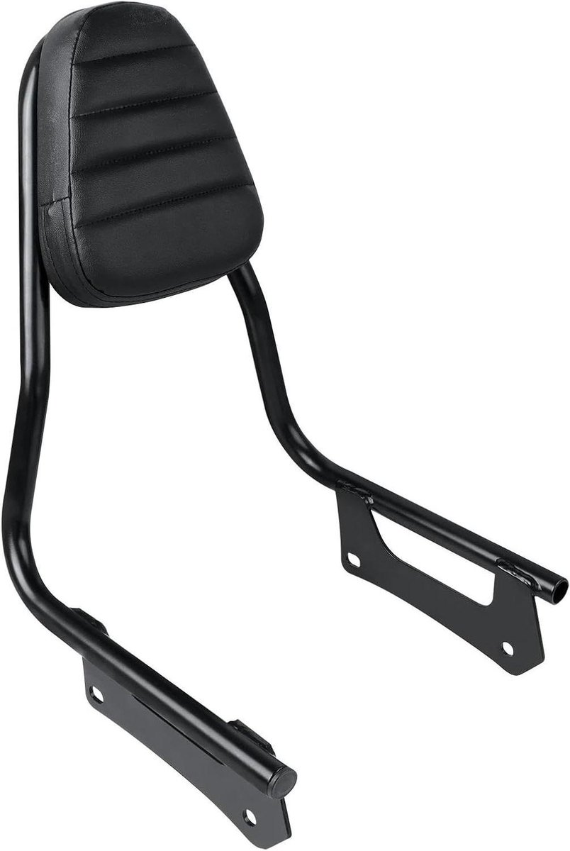 Passagierskussen Motorfiets - Rugleuning Sissy Bar - Comfortabel Rijden - Snel Afneembaar - SET 3 - Zwart