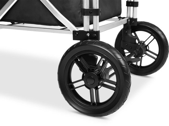 FUXLIFE by FUXTEC CTL900 Bolderkar Luxe - Opvouwbaar - Zwart | Met Veiligheidsriemen & Zonnedak - Strandkar & Handkar - Max. 75kg — afbeelding 5