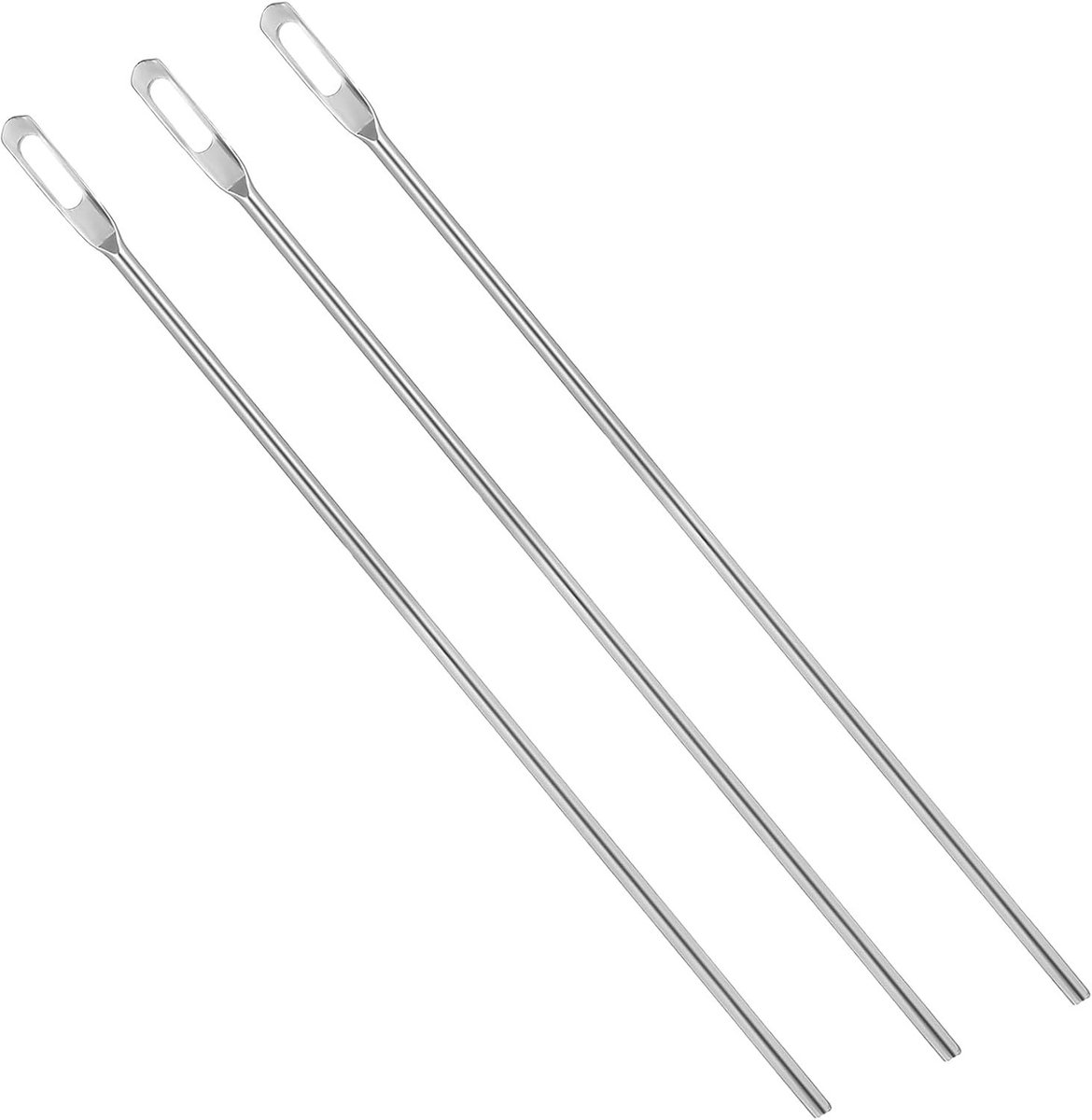 3 Pcs Pull Through Needles - Thread Threader - Cord Insert - Drawstring Replacement Tool - Threading Aid Household - DIY Craft Rope Cord Pulling Wire Tool Silver 22