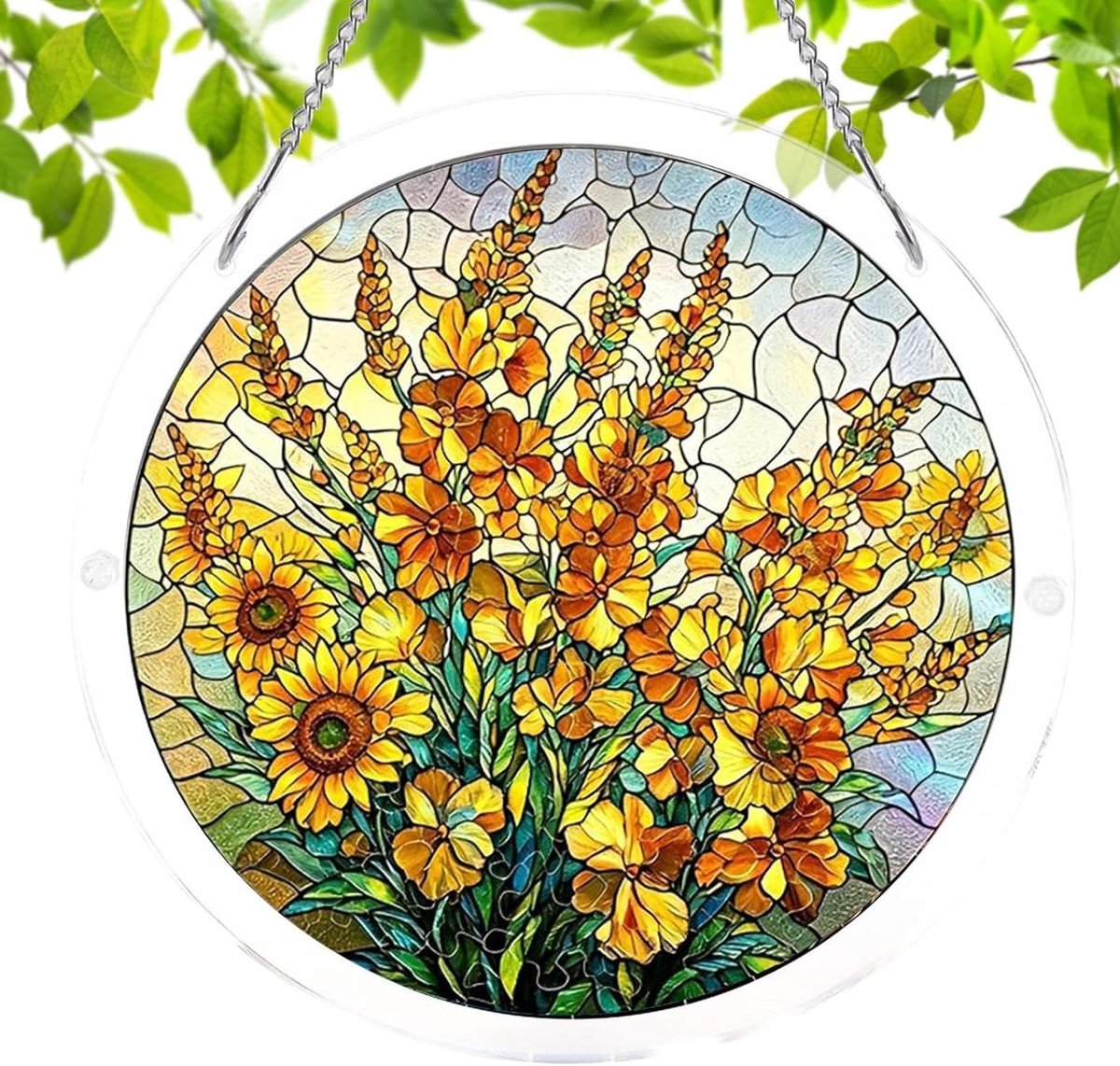 Acryl Zonnevanger Puzzels - Raamhanger Ornament - Ontspannende Puzzelervaring - Lijmloos en Eenvoudig - circa 19x19 cm - Multicolor