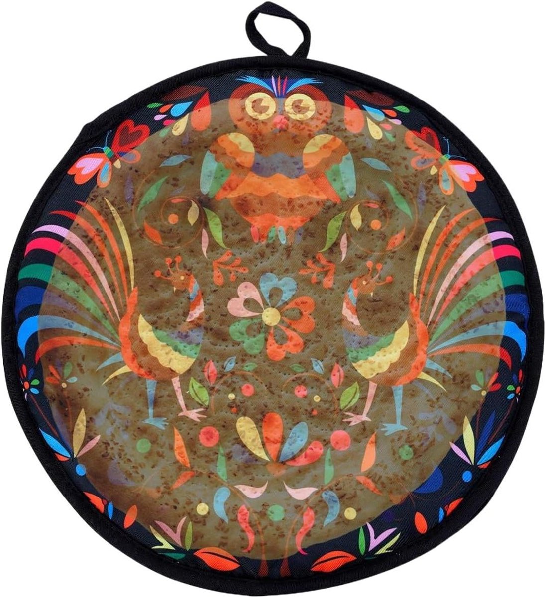 Tortilla Warmhouder - Taco Warmer Zakje - Maaltijden Warm Houden - Magnetronbestendig Stof - 30 Centimeter - Gevogelte Print