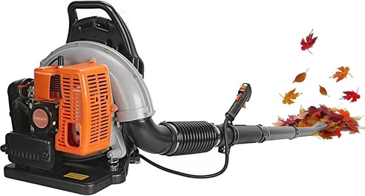 Rugzak Bladblazer - Benzine Bladblazer Tuinblower - Gazon Onderhoud - 685 CC Motor - 2900 W - Oranje