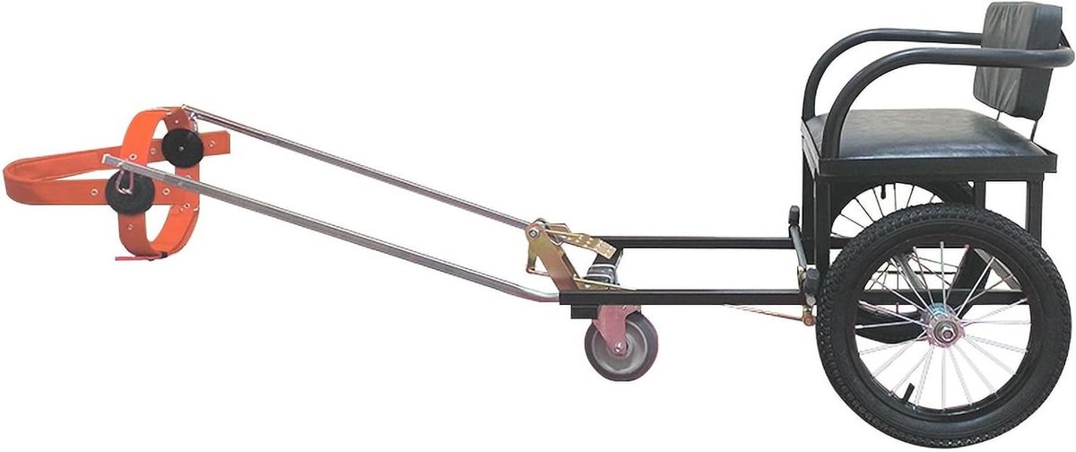 Hondenkar - Hondenbuggy - Hond Uitlaten - Handgemaakt Sterk Frame - 15-40kg - Zwart