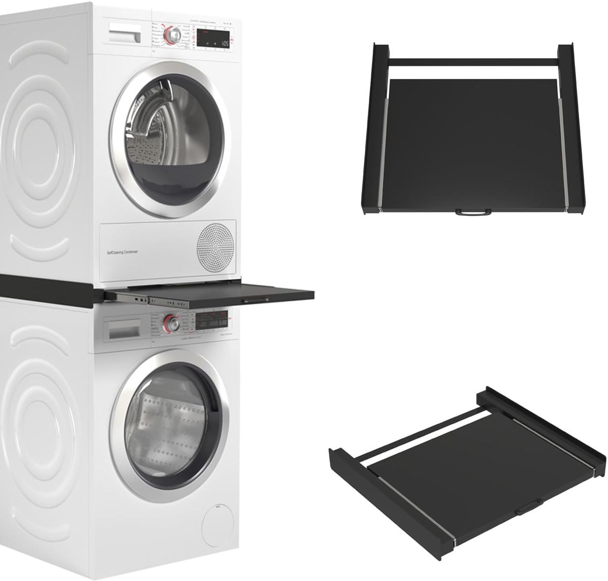 Spacer Wasdroger - Stapelkit voor Wasmachine en Droger - Universeel Frame - Ruimtebesparend en Duurzaam - ShopVlot