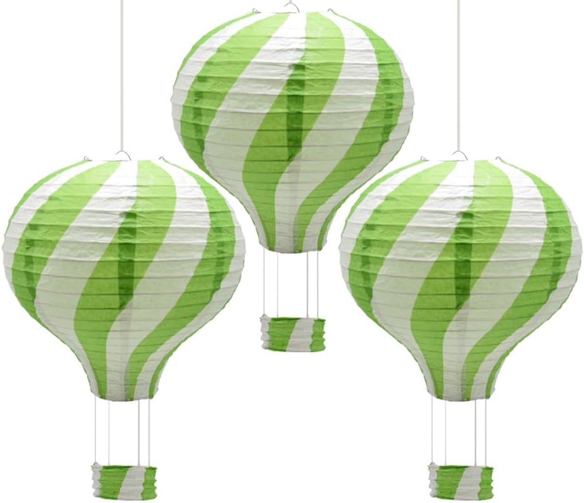 Papieren lantaarns 12 inch - Grasgroen - 3 stuks - Ideaal voor feestdecoratie - ShopVlot
