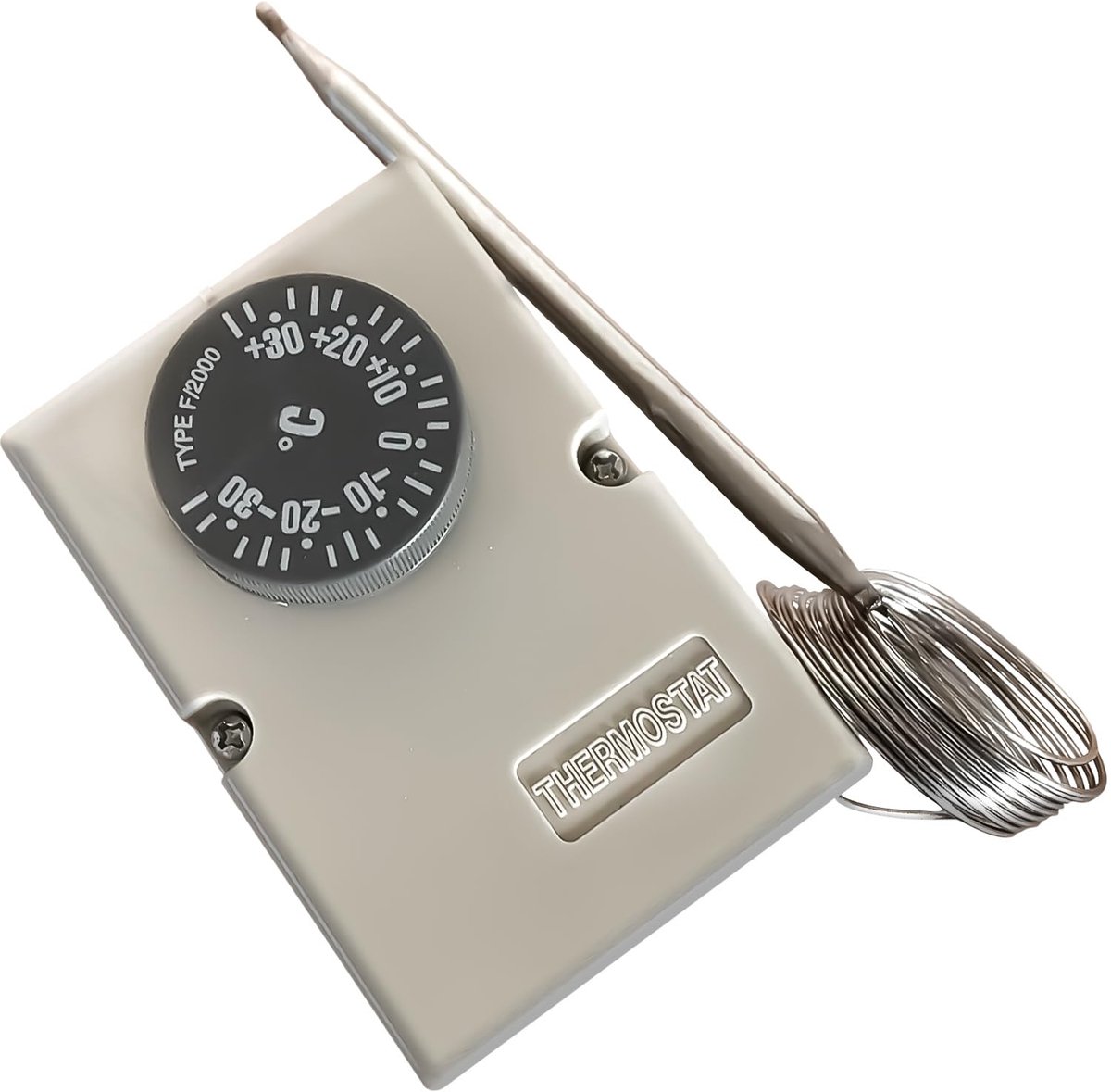 SnelShoppen - Universele Thermostaat F2000 1500mm x Ø 6mm -30°C / +30°C 16A 220V-380V voor Koelkast, Oven, Verwarming, Ventilatie en Klimaatapparaten