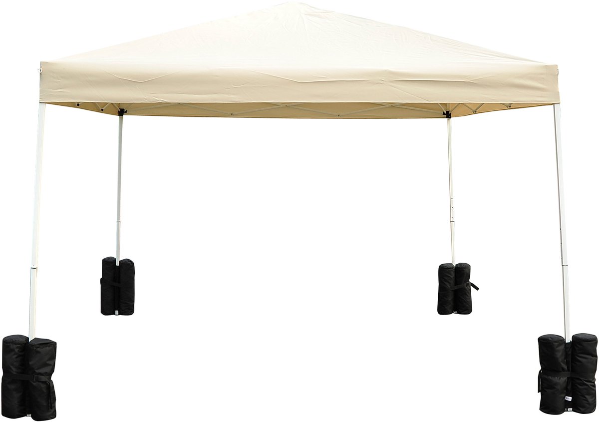 partytent gewichten, set van 4, vullen met zand of stenen, zandzakken paviljoen, zwart