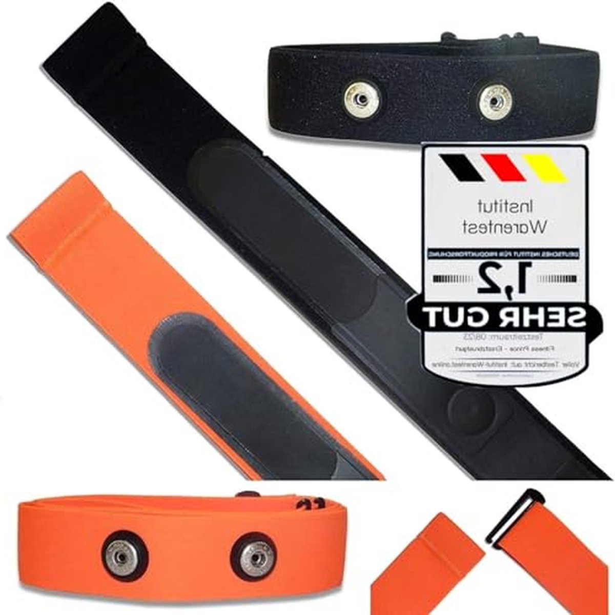 Borstband Vervangende Band - Hartslagmeter Band - Sporten Meten - Verstelbare Elastische Band - 65-100 cm - Zwart