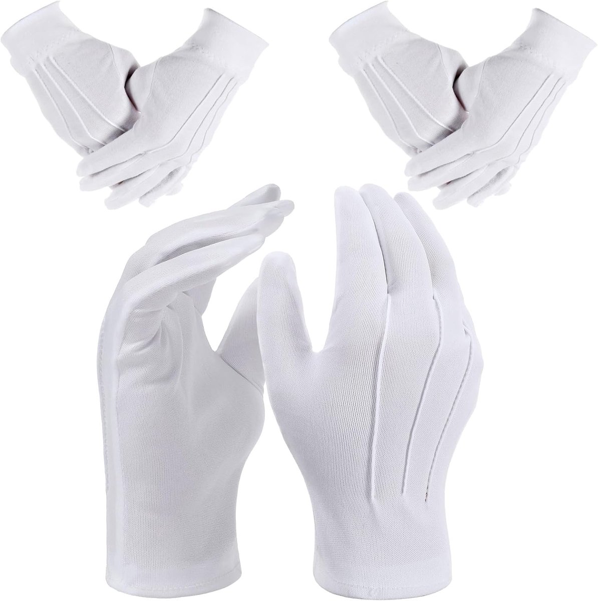 Handschoenen, dunne herenhandschoenen met siernaden voor vrouwen, formele smokings, etiquette, parade, ceremoniële teamuniformen, kerstman, munten, sieradeninspectie