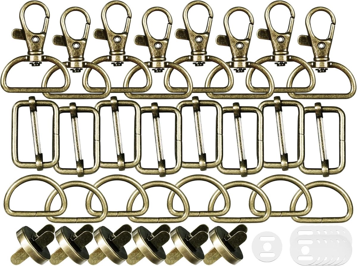 Draaibare Karabijnhaak Sleutelhanger Triglide Schuifgesp Magnetische Knoppen, 14.7