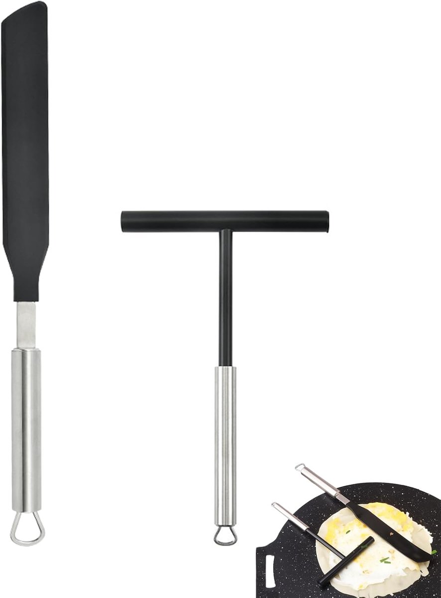 Spatels, roestvrijstalen pannenkoeken, deegverdeler, pannenkoeken, verdeler, pannenkoeken accessoires, geschikt voor het bereiden van pannenkoeken of pannenkoeken