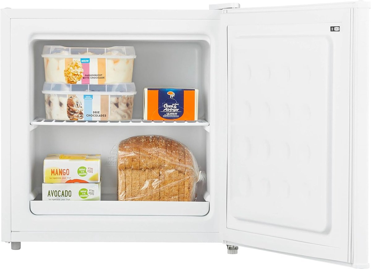 SnelShoppen - Mini Freezer - Vrijstaand Bar Model - 31 Liter Capaciteit - Energieklasse D - Witte Koelkast met Omkeerbare Deur en Instelbare Thermosta