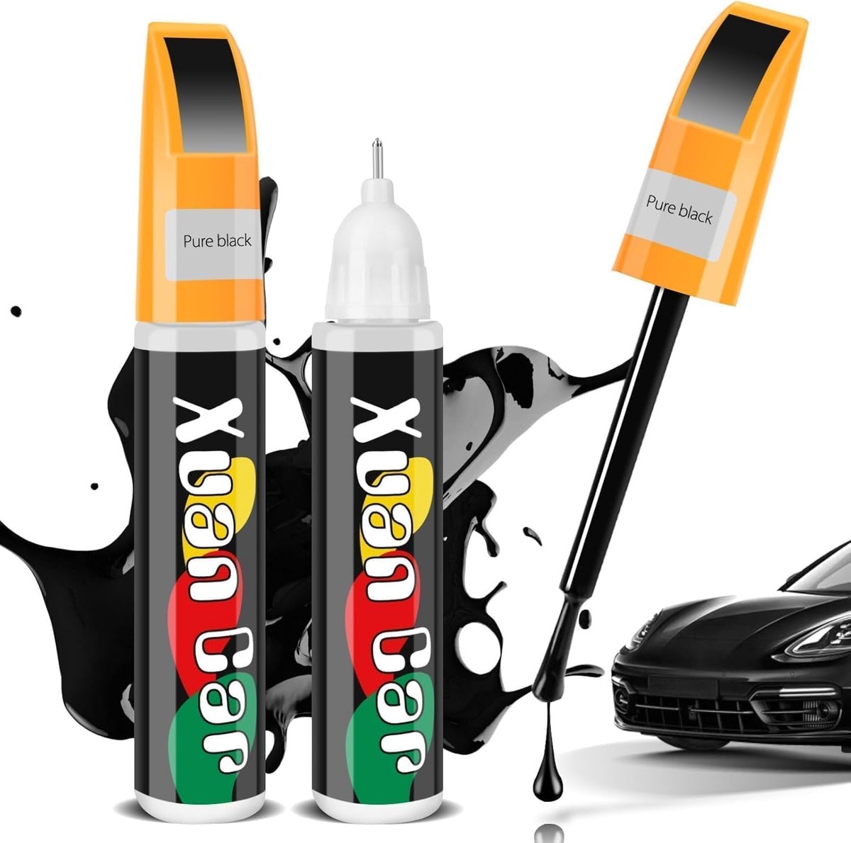 Touch up pen auto 25ml - zwarte glans - krasherstel - snelle reparatie - ShopVlot