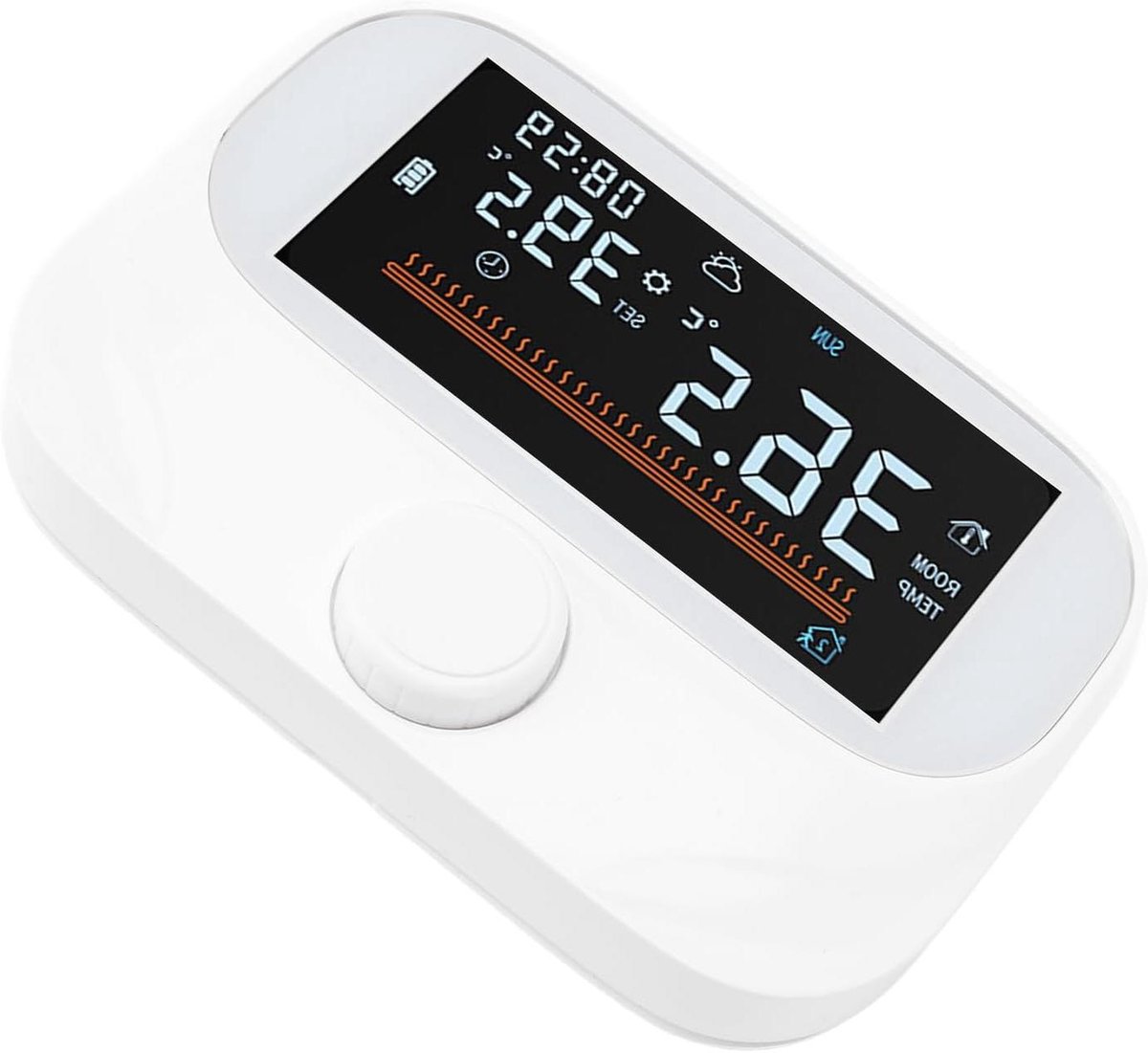 Slimme Thermostaat - Temperatuurregelaar Programmeerbaar - Energie Besparen - Draadloze Installatie - 300m Verbindingsbereik - Wit