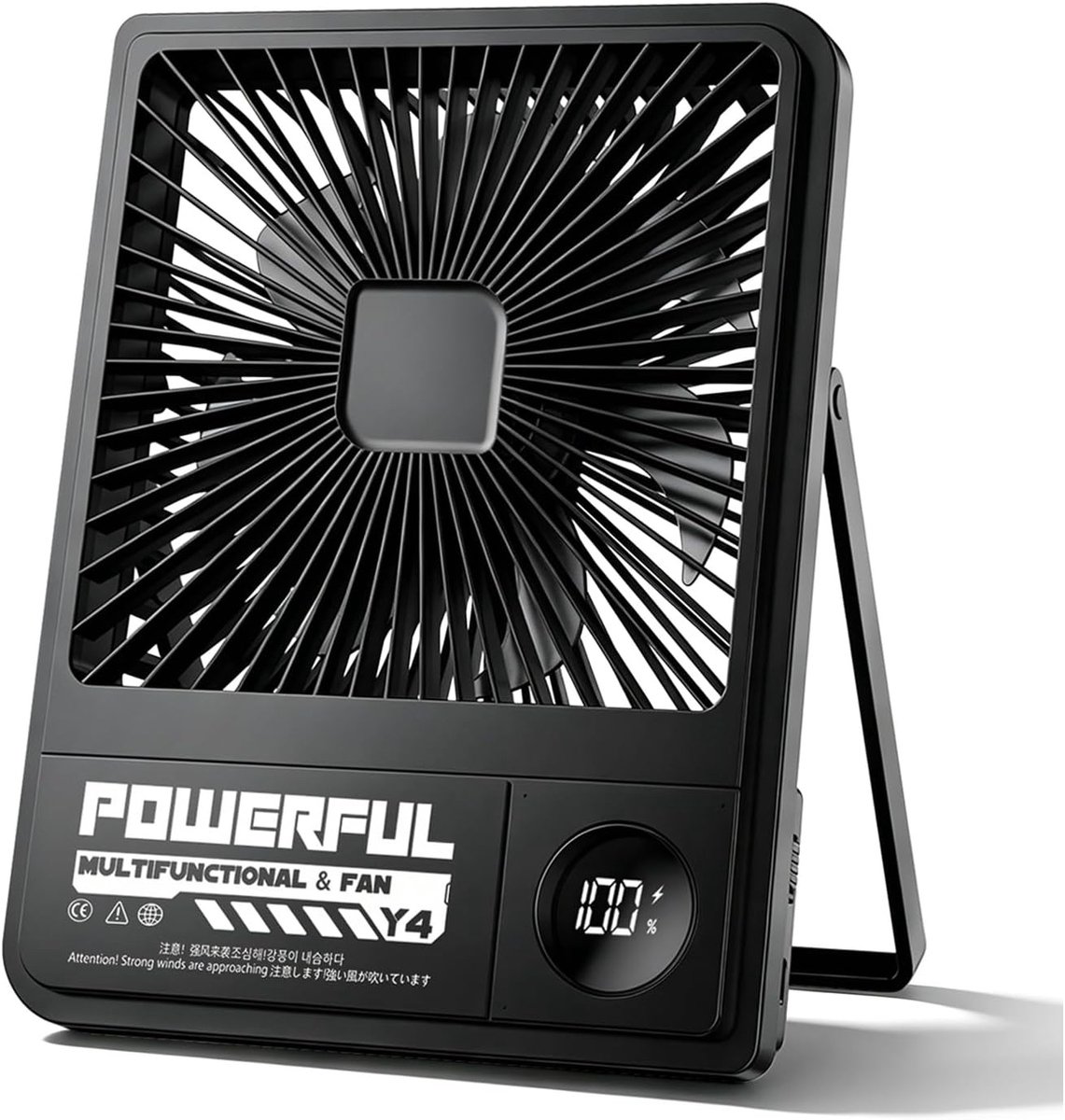 Ultradunne Oplaadbare Campingventilator - 10.000 mAh Batterij - Tot 24 Uur Runtime - Extreem Stil - Voor Reizen en Kantoor