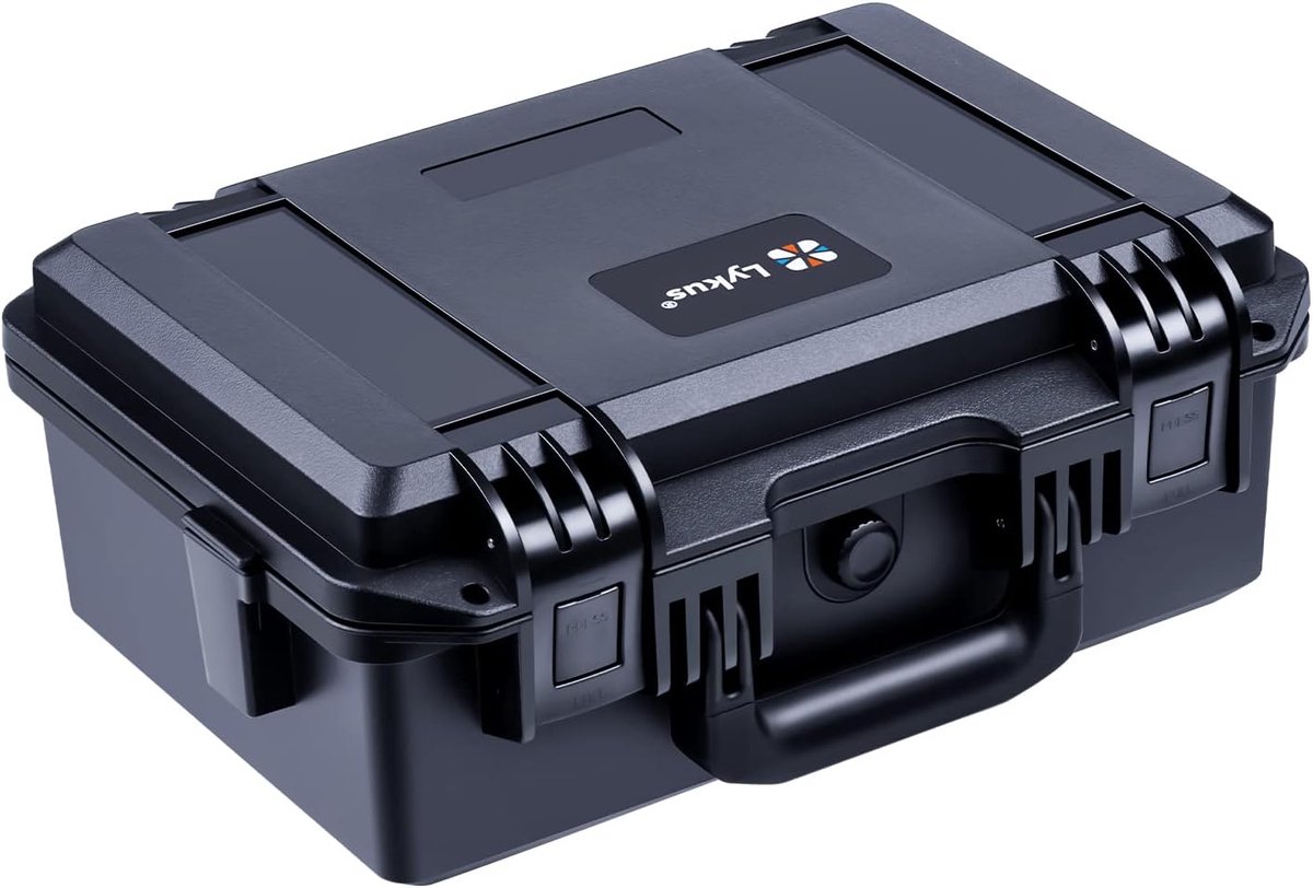 SnelShoppen - Waterdichte Koffer met Aanpasbaar Schuim, Binnenmaat 33x21x13.5cm, Geschikt voor Wapen, DSLR Camera, Kleine Drone, Camcorder, Actiecamer