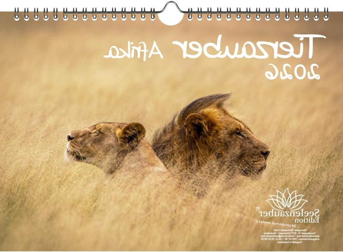 Afrika Kalender - Wandkalender Fotokalender - Jaar Overzicht - Met Hangers - A4 - Multicolor