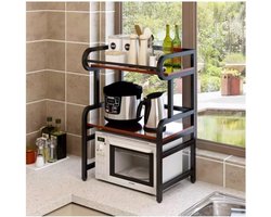 Magnetron Standaard - Keukenrek Oven - Keuken Organiseren - Verdikt Smeedijzer - Rechthoekig - A