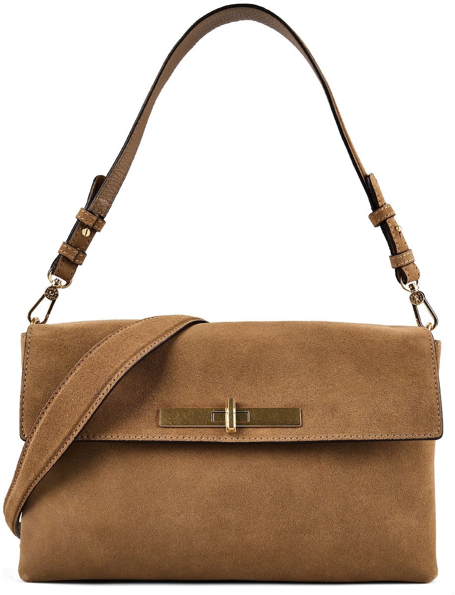 abro Twist Schoudertas Leder 30 cm - Dames - cappuccino