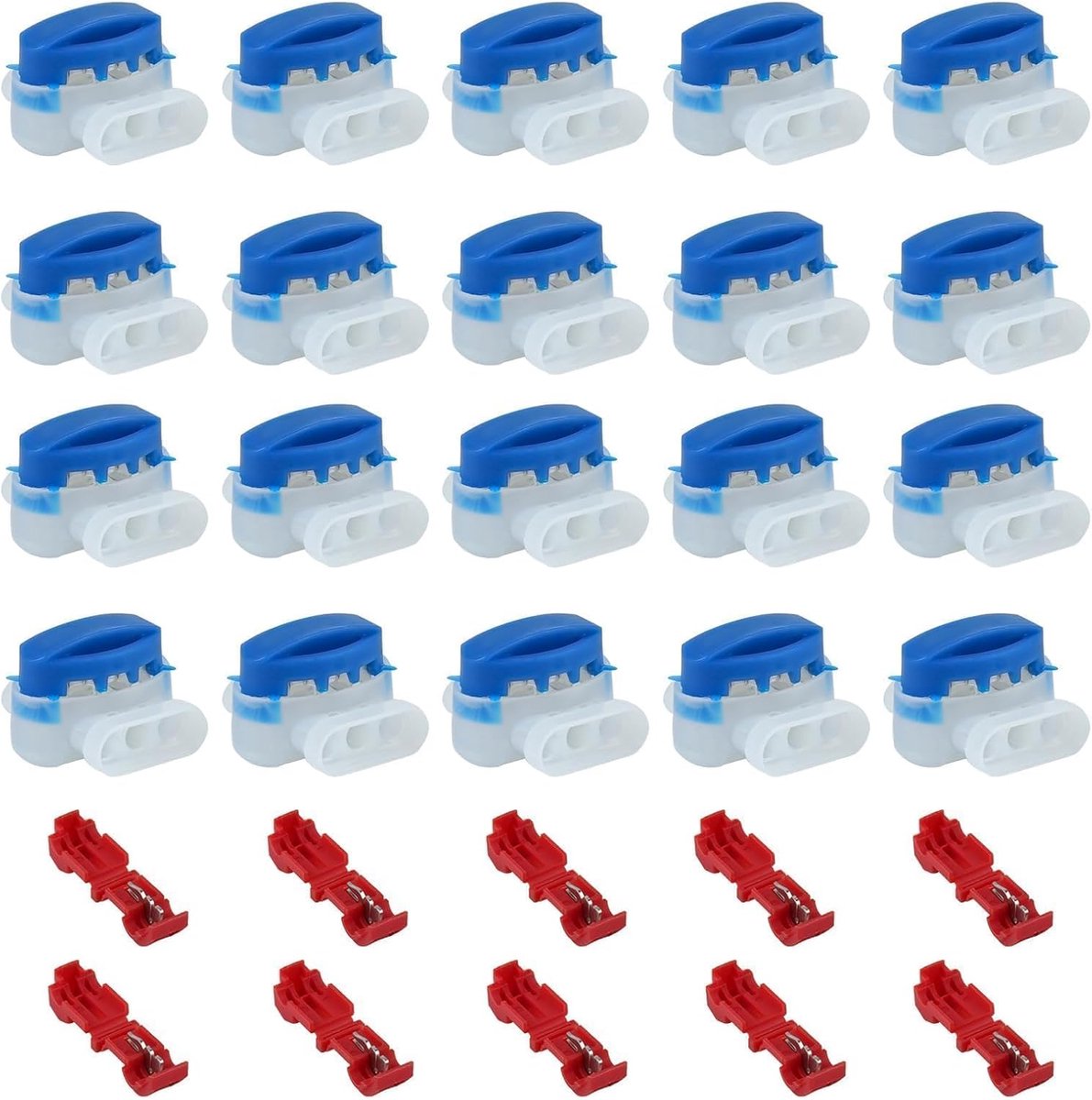 SnelShoppen - Waterproof Kabelverbindingen Maaier 20 stuks | Waterdichte kabelconnectoren voor robotmaaiers met 10 kabelclips voor kabelreparatie