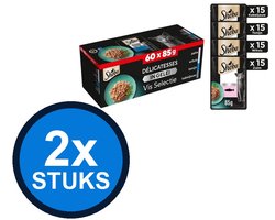 2x Sheba - Délices du Jour pouch gelei vis sel mp 60x85gr
