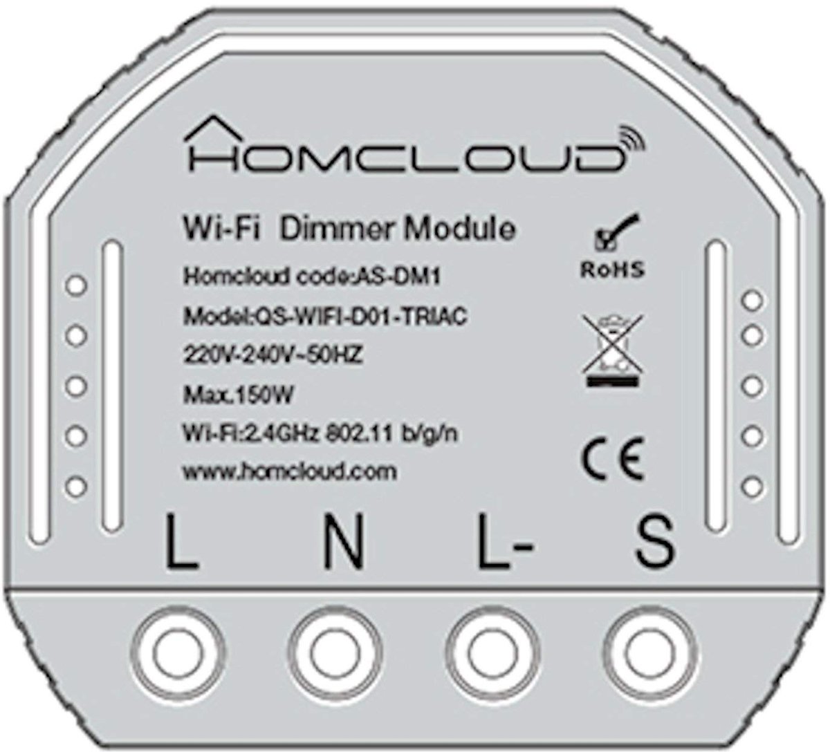 SnelShoppen - Slimme WiFi dimmer module voor inbouwinstallatie - Dimbare verlichting, gemakkelijk te bedienen via app, perfect voor woonkamer, slaapka