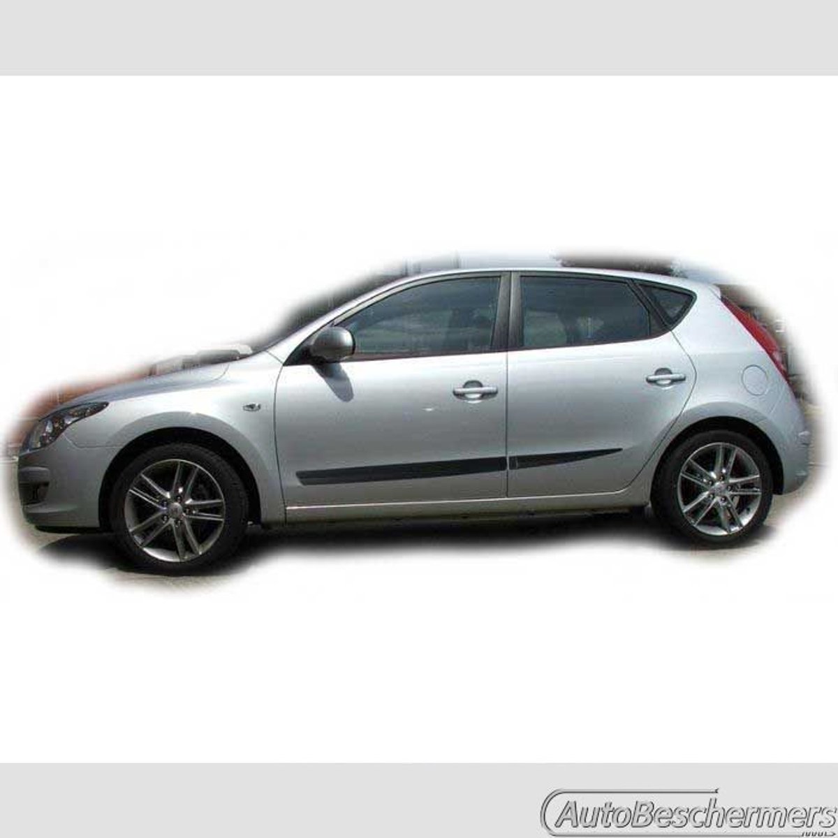 Stootlijsten set zwart voor Hyundai i30 5-deurs 2007-03.2012. De stootstrips zijn zelfklevend. Set a 4 stuks (#0019)
