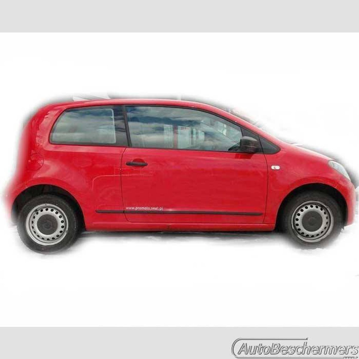 Stootlijsten set zwart voor Seat Mii 3-deurs 05.2012-. De stootstrips zijn zelfklevend. Set a 4 stuks (#0044)