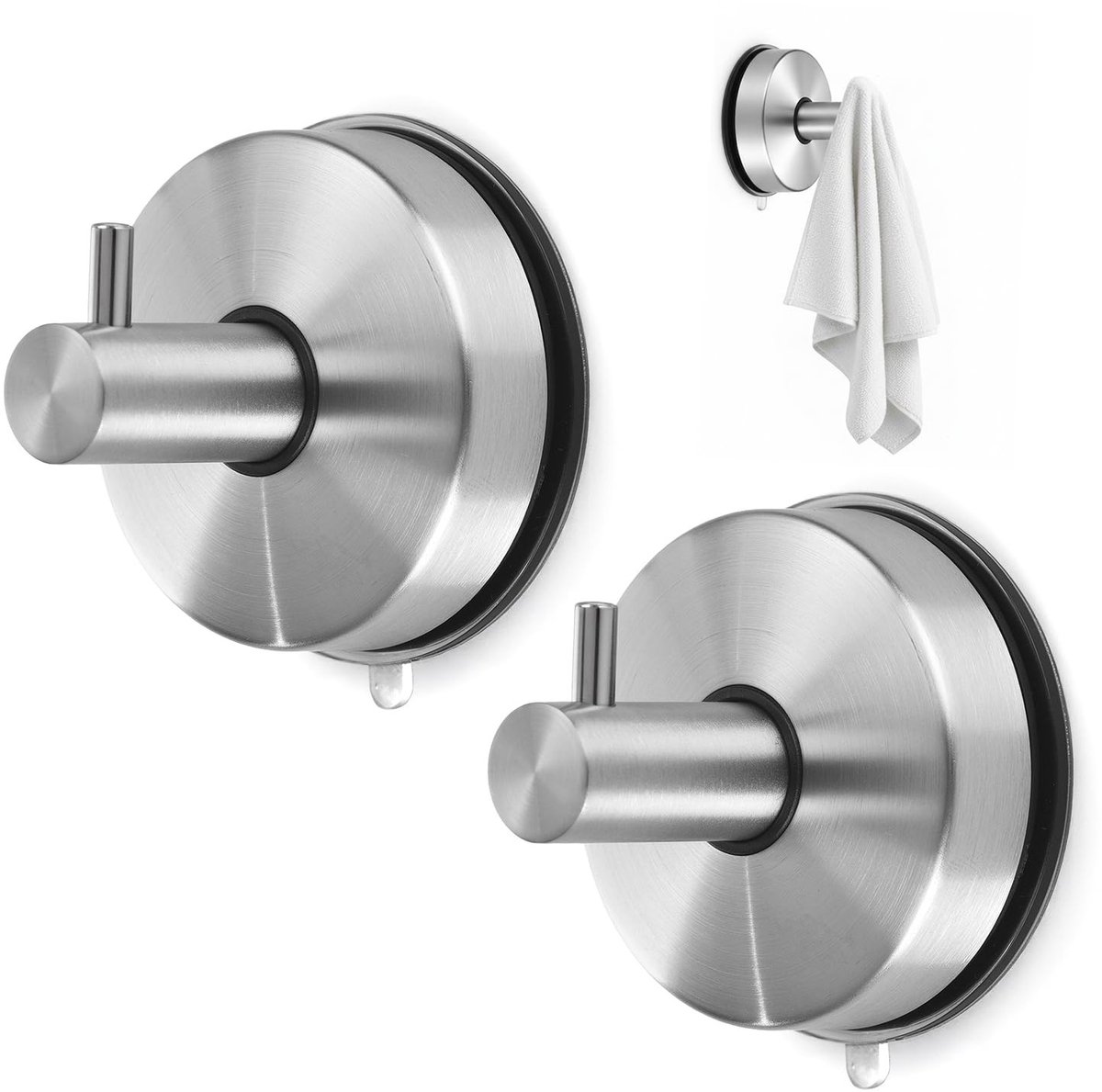 Dailygoods - Set van 2 Zuignap Haken - Sterke Wreath Hanger zonder Boren