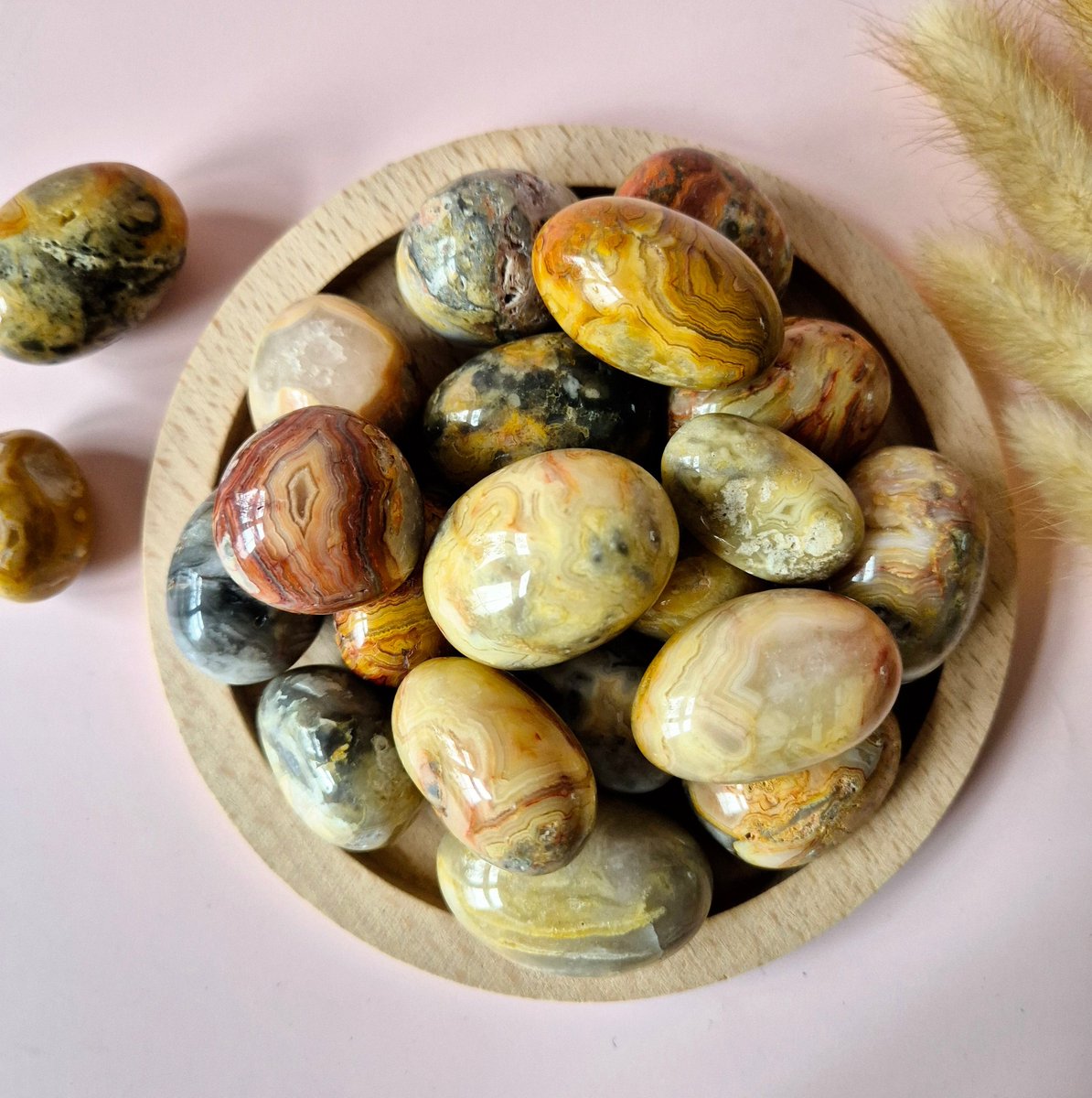 Edelsteen Crazy Mexican Agate Handstenen (5-7 cm) Trommelstenen / Palmstenen
