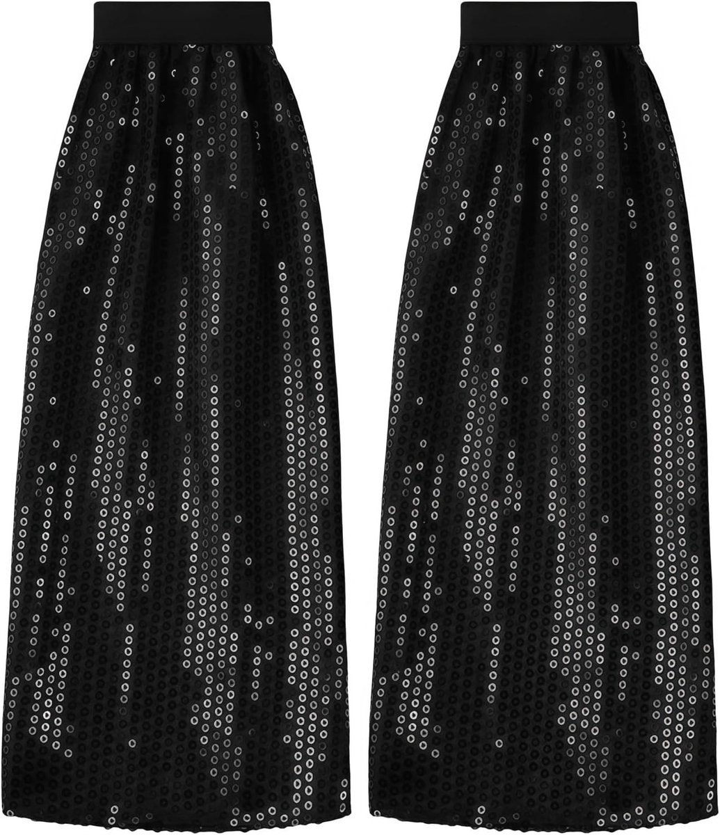 Glitterende Legwarmers met Pailletten Effect voor 70s Disco Kostuums, Rekbare Accessoires voor Carnaval en Feestjes, Shiny Boot Covers en Beenmanchetten