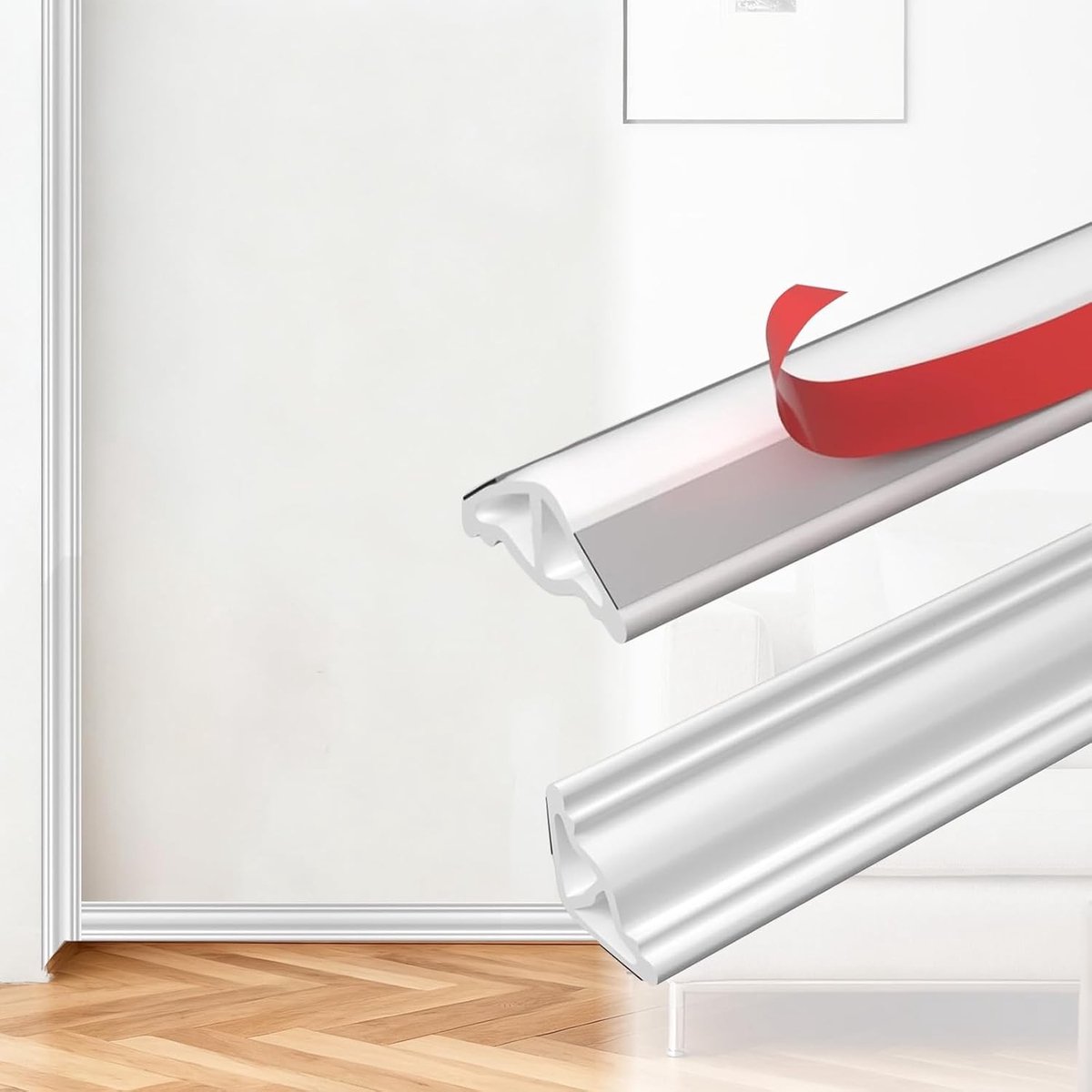 Flexibele zelfklevende TPE plafondafsluitlijst, driehoekig, waterdicht en eenvoudig te monteren, perfect voor tegelranden en keukenwerkbladen, 3 m (42 mm x 30 mm)