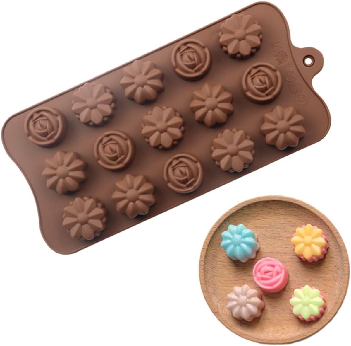 3D Chocolade Vorm met Antikleeflaag, Siliconen Bakvorm voor Chocolade en Tabletjes, Perfect voor Bakken en Decoreren