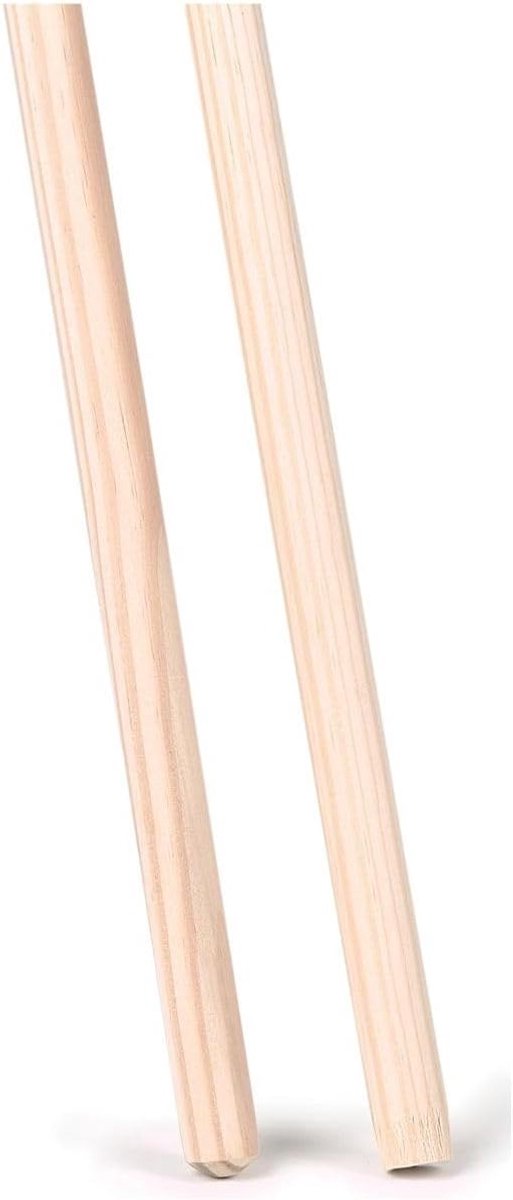 SnelShoppen - Houten Borstelsteel 120cm x 22.5mm - Perfect voor Schilderen, Klussen en Creatieve Projecten - Onbehandeld Hout voor Een Natuurlijke Afw