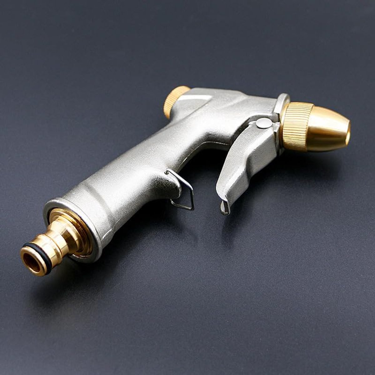 SnelShoppen - Metal Spray Nozzle, Hoge Druk Tuinsproeier met 4 Modi, Geschikt voor Tuin, Auto, Patio en Huisdieren, Duurzaam Metaal en Messing