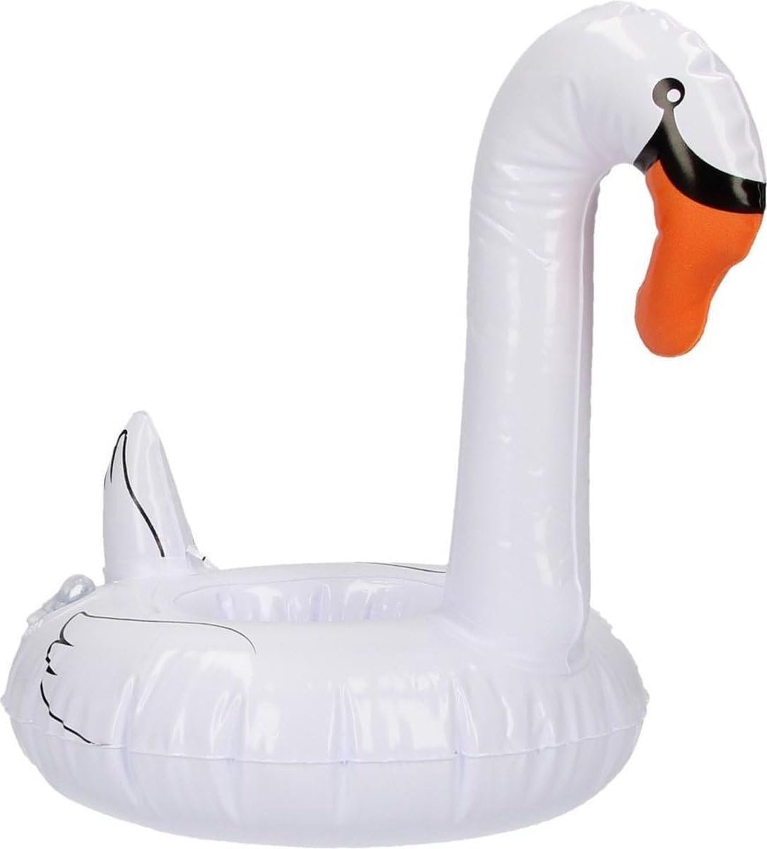 SnelShoppen - Opblaasbare Drinkhouder Zwanen - Drijvende Bekershouder voor Cups en Blikjes - Perfect voor Zwembad, Tuinfeest en Vakantie - Leuk Decora
