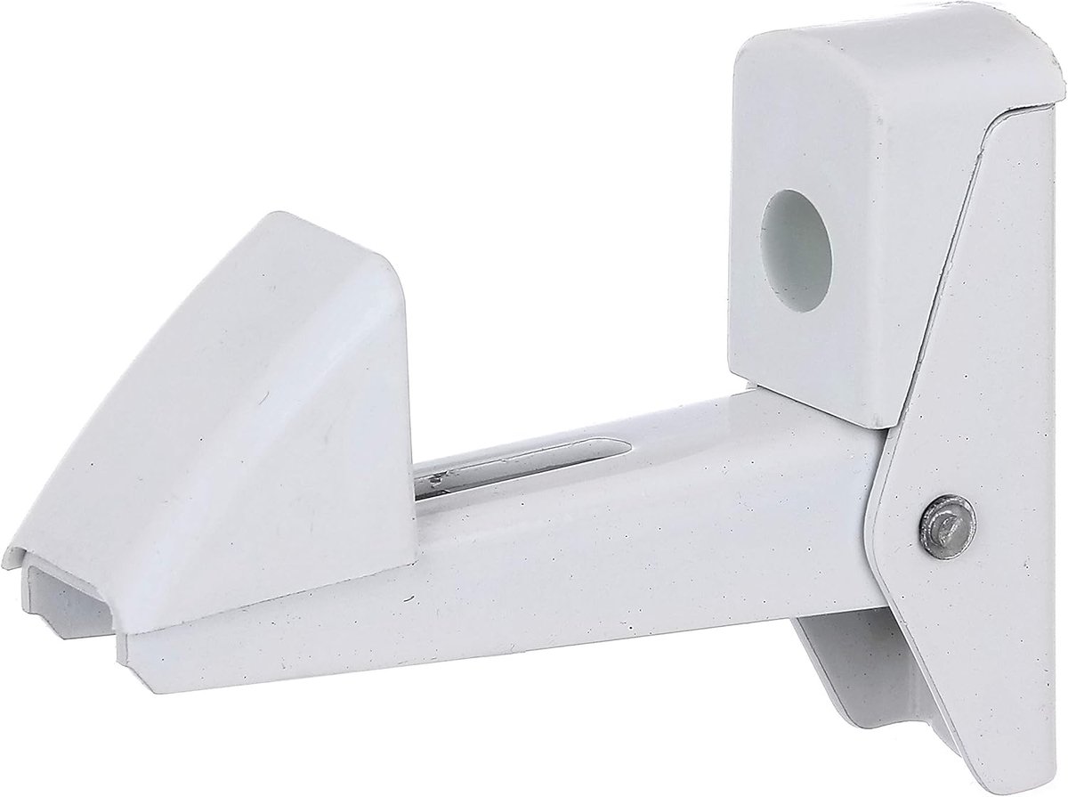 SnelShoppen - Aluminium zelfsluitende hatch en deurvergrendeling | Wit gelakt | Afstand houder - plaat 15-50 mm | Hoogwaardige veiligheidssluiting