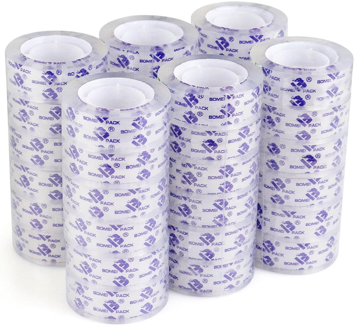 SnelShoppen - 36 Rollen Transparante Plakband - 18mm x 25m - Sterk Hechtend - Voor Verpakking, Cadeaus, School, Kantoor en Thuis