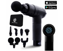 Bellies Family – Massage gun PRO – Samengesteld door MSc. Fysio – Incl. App – 12 Snelheidsstanden – Diepe Spierstimulatie (12mm) – Met Druksensor & LCD Touchscreen – Stil & Krachtig