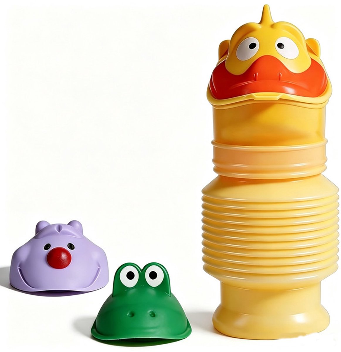 Draagbaar unisex noodtoilet - 420ml - Met twee reservekoppen - Urinoir - Draagbaar, herbruikbaar, opvouwbaar campingtoilet - Draagbaar campingtoilet - Urinoirzak - Universeel toilet voor kinderen en volwassenen - Geel