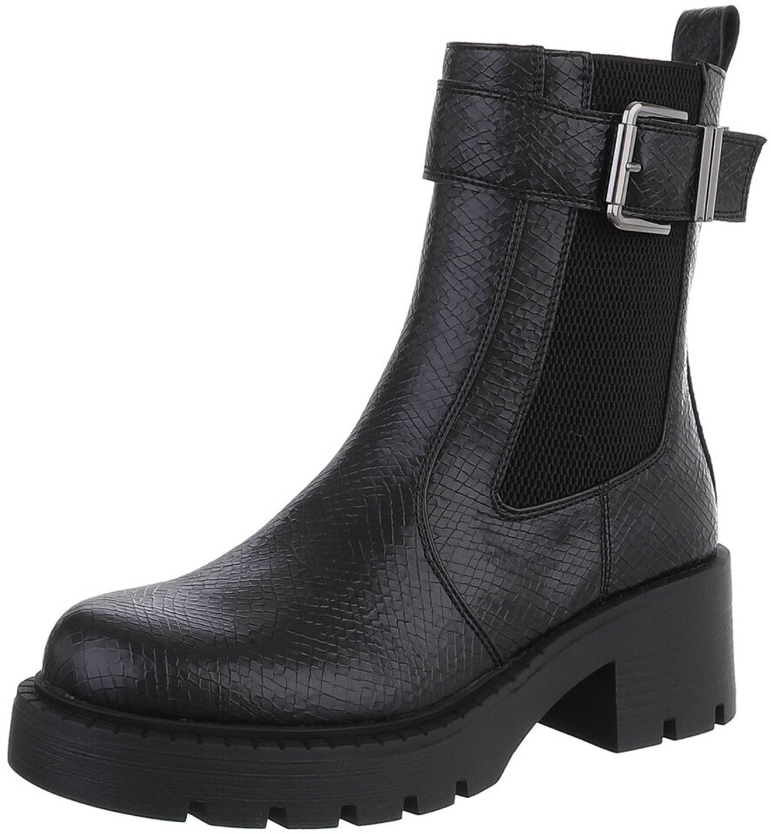 Enkellaars - Gespdetail en profielzool - Dames Mt:37