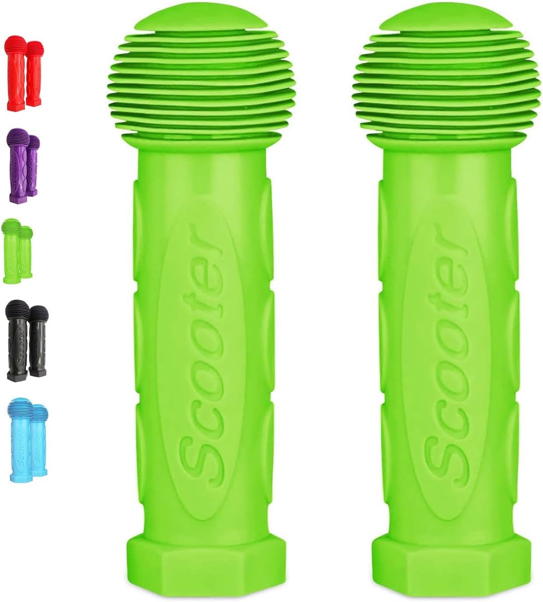 SnelShoppen - 2x Antislip Fietshandgrepen voor Kinderen - Zachte Rubber Stuurgrepen voor Mini en Max Micro Scooter - Blauw - Duurzaam en Comfortabel